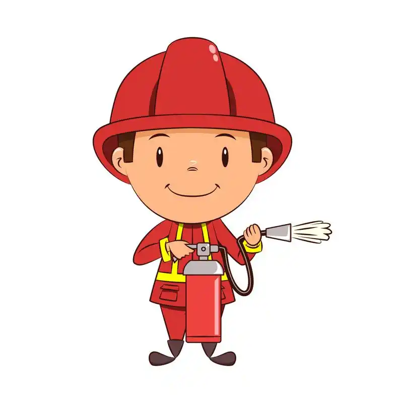 幼儿园的小朋友长大以后想要当一名消防员,消防员英勇帅气,还有酷酷的