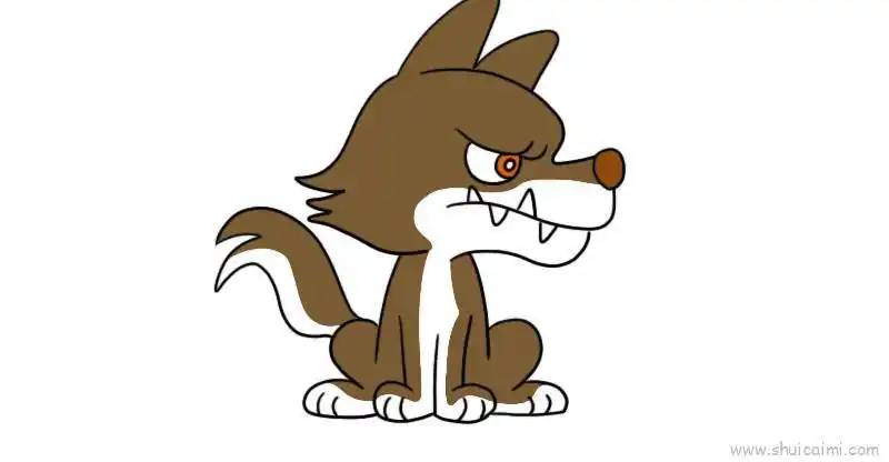 狼儿童画怎么画 狼简笔画步骤