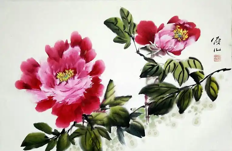 佟俊梅写意牡丹欣赏