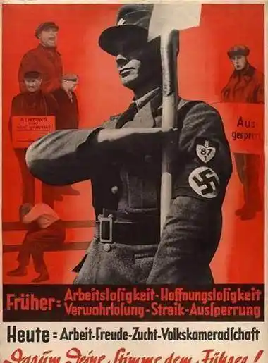 二战德军的另一些海报:画风精美,口号响亮,极具宣传力_德国_挪威_维京