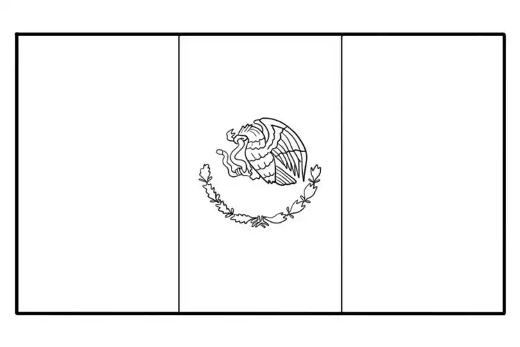 墨西哥国旗简笔画步骤图