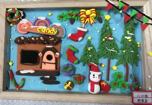 伊宁市第十九中学八年级组"指尖艺术,与泥相约" ——彩泥装饰画作品