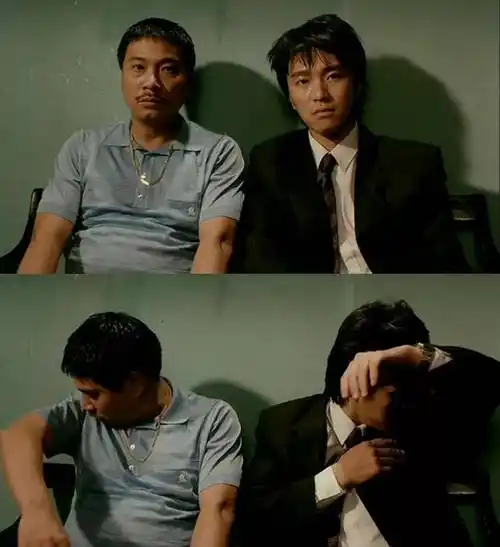 周星驰,吴孟达老照片,那一年吴孟达36岁,周星驰27岁