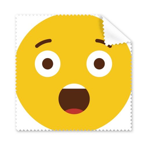 惊讶震惊黄色可爱卡哇伊聊天表情包眼镜布屏幕清洁布手机屏幕擦