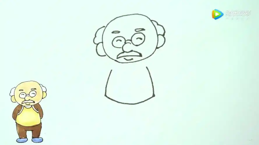 慈祥老爷爷,简单来绘画