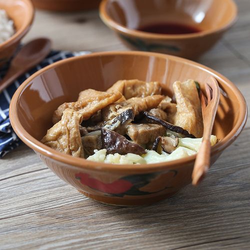 包邮怀旧鸡公碗汤碗沙拉碗陶瓷公鸡斗碗直口碗tvb周星驰电影道具