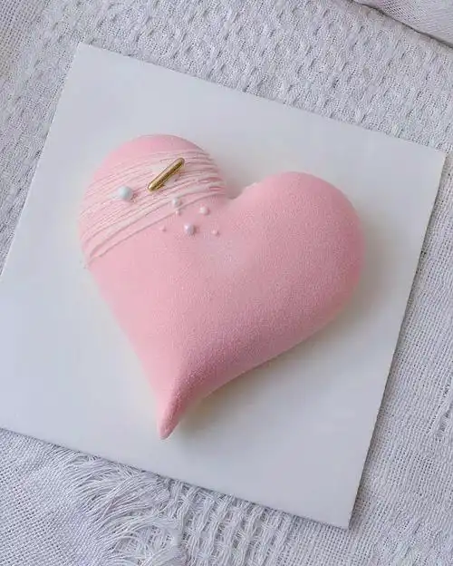 bailucake网红新款法式慕斯粉色爱心蛋糕女神生日蛋糕新鲜蛋糕