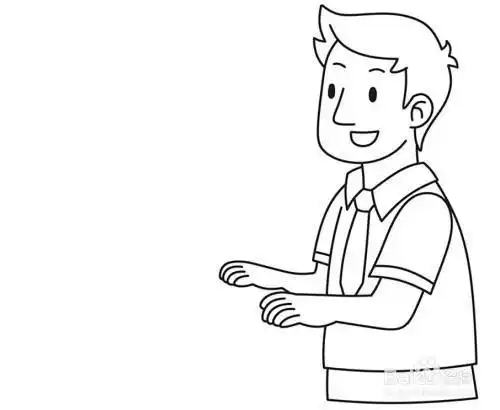 中年男人爸爸简笔画