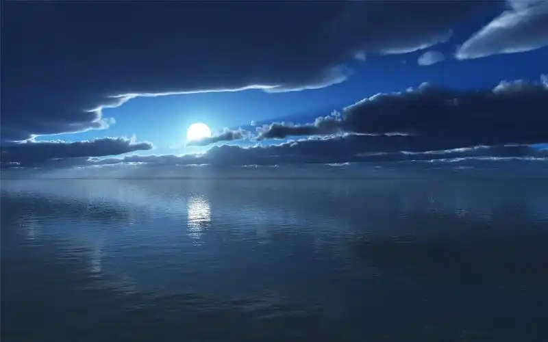 精选唯美意境蓝色风景高清大自然山川河流山水相印图集桌面壁纸(二)