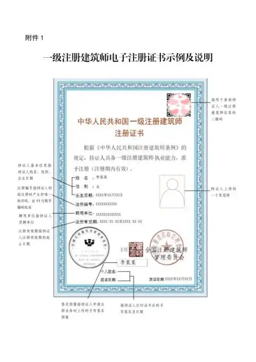 一级注册建筑师纸质证书要作废了