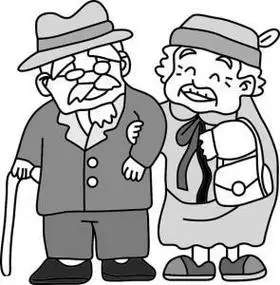 老太太老头简笔画重阳节画幅慈祥的老人简笔画老头老太简笔画头像可爱