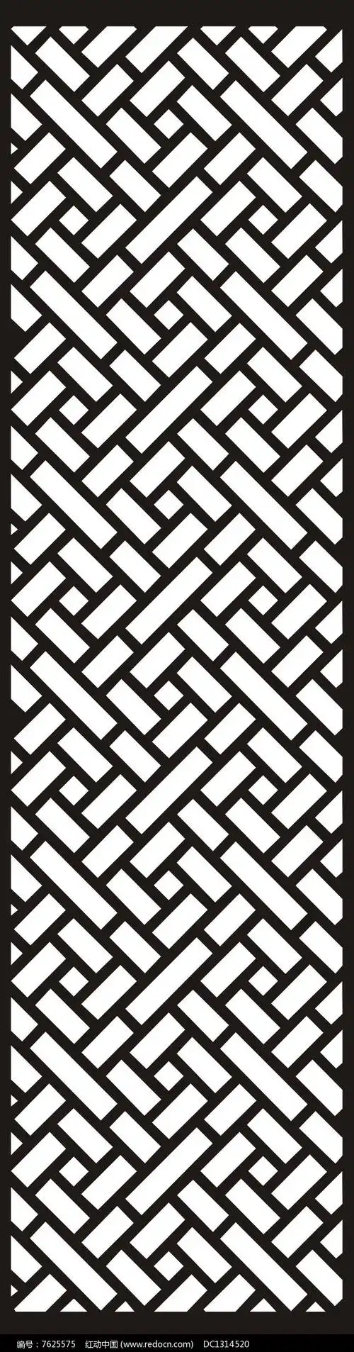 席纹镂空图雕刻图案