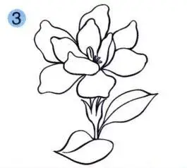 栀子花儿童画画法步骤03