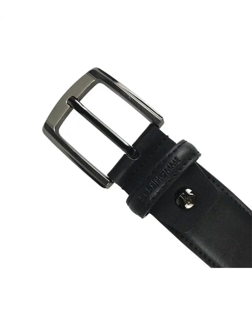 elle homme男士真皮针扣腰带